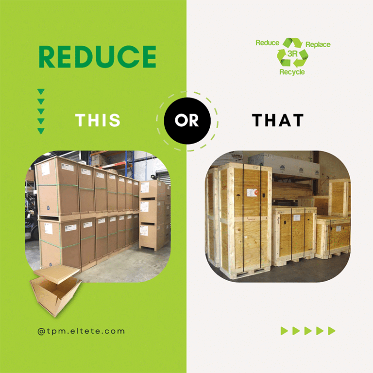 By reducing the weight of transport packaging you avoid unnecessary weight to shipment
