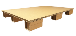 fiber-based paper pallet - 80% lighter than wood and up to 54% less CO2 than wooden pallets