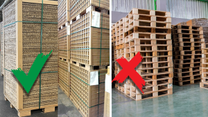 Paper pallet components are more efficient and save in warehouse and transportation costs