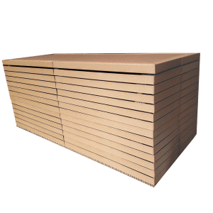 Pallet box elements packed in a kit form