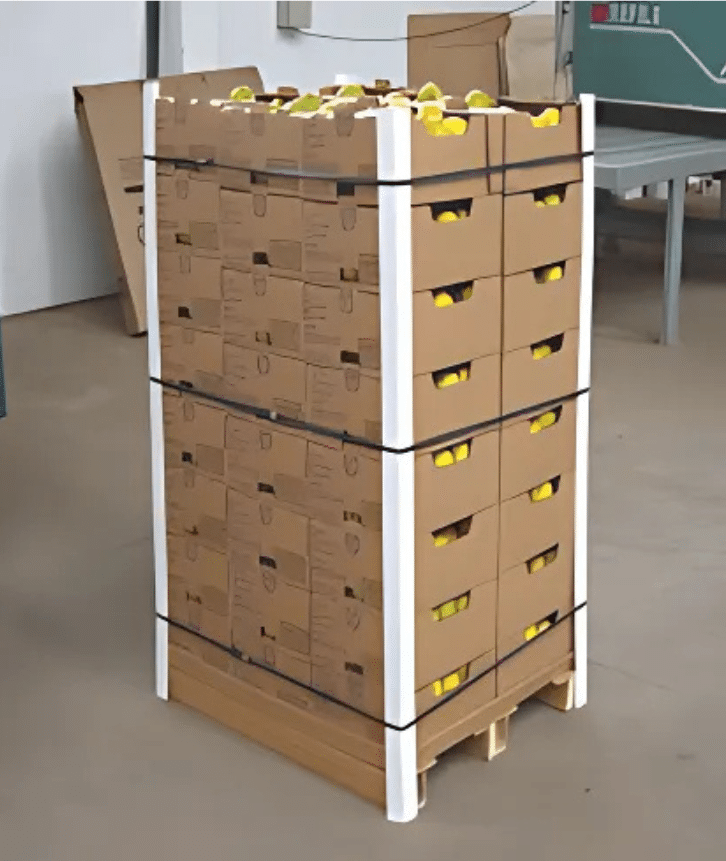 Edgeboards protecting packaging in agriculture