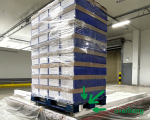 AirCargoRunner allowing pallet overhang to increase cargo load capacity