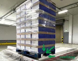 AirCargoRunner mahdollistaa lisätilan käytön kun palkkkitulee lavan ulkopuolelle